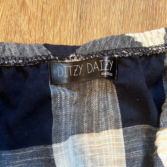 Ditzy Daizy navy white Medium off shoulder dress - Picture 4 of 7